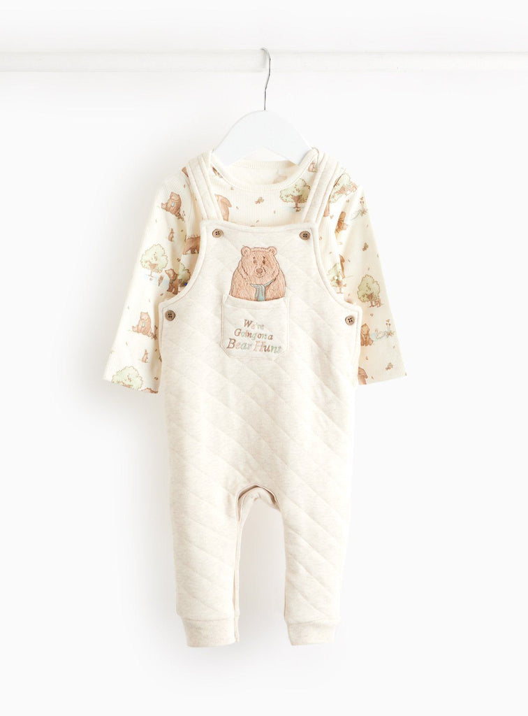 Bear Hunt Dungaree's & Bodysuit Set 12-18 months