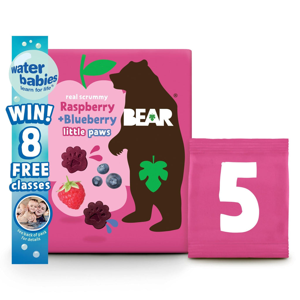 BEAR PAWS Fruit Shapes Raspberry & Blueberry Multipack x5 20g