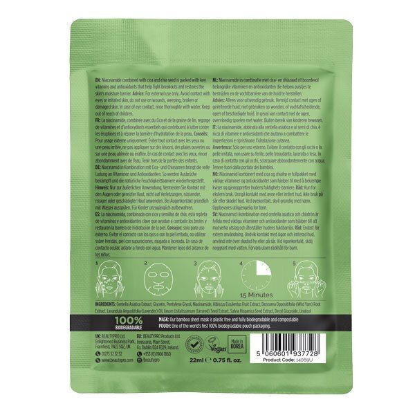 Beautypro Cica + Niacinamide Blemish Control Sheet Mask 22ml - McGrocer