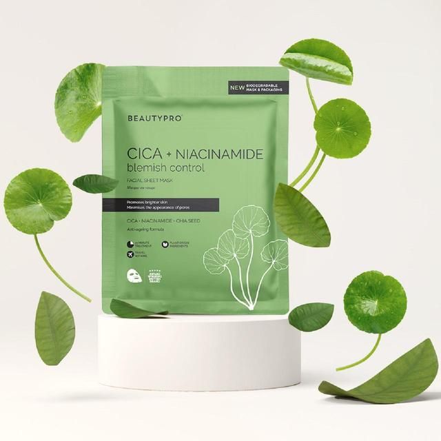 BEAUTYPRO CICA + NIACINAMIDE Blemish Control Sheet Mask   30ml - McGrocer