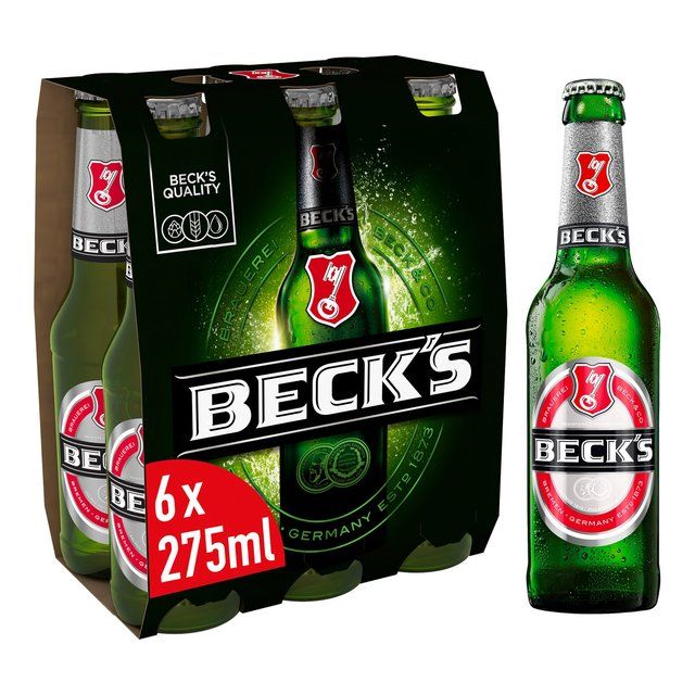 Beck's German Pilsner Beer Bottles   6 x 275ml