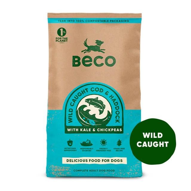 Beco Pets Eco Conscious MSC Cod & Haddock Dry Dog Food   2kg - McGrocer