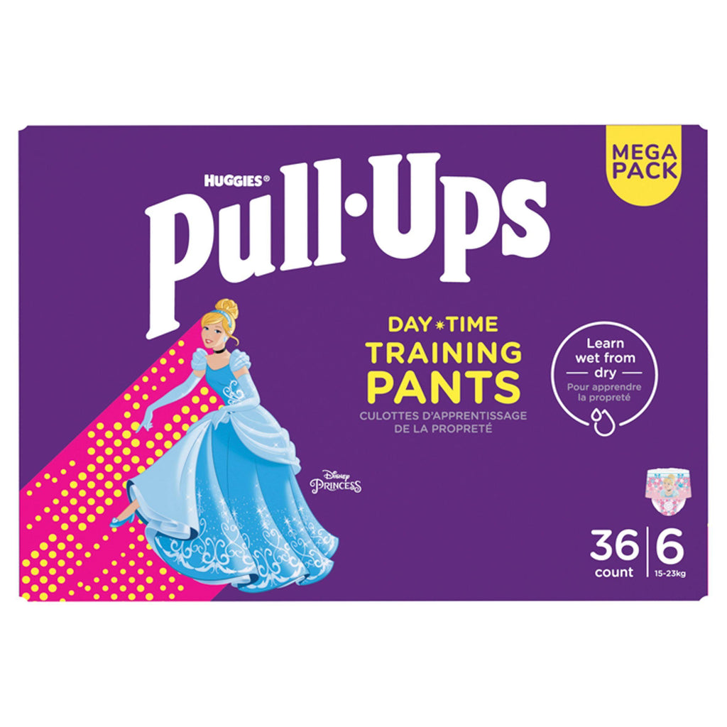 Huggies Pull Ups Trainers Girls Day Time Nappy Pants Age 2-4 Years Nappies Size 6, 15-23kg Mega Pack x36