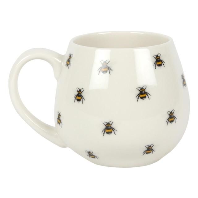 Bee Print Rounded Mug