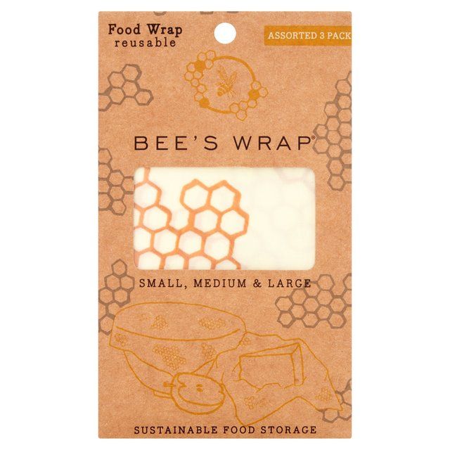 Bee's Wrap Reusable Food Wraps Assorted   3 per pack