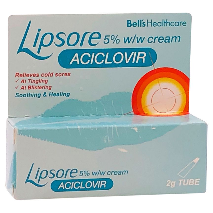 Bells Healthcare Lipsore 5% w/w Cream Aciclovir Tube - McGrocer