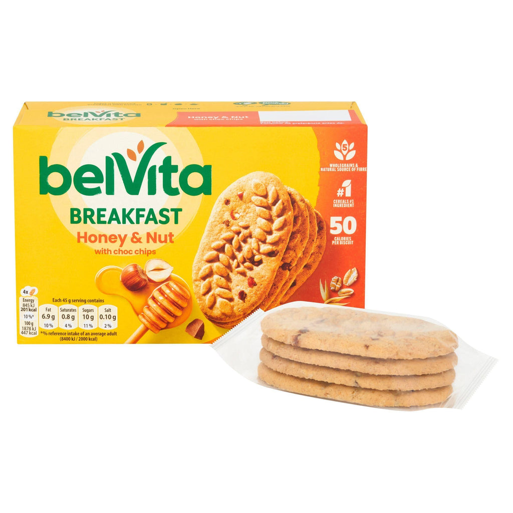 Belvita Breakfast Honey & Nut with Choc Chips 225g