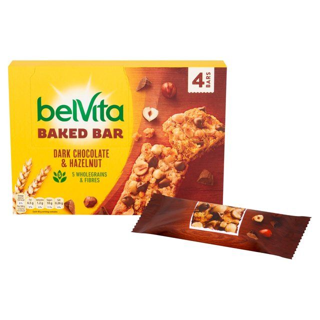 Belvita Dark Chocolate & Hazelnut Baked Bar  Multipack   4 per pack