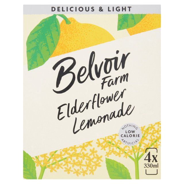 Belvoir Farm Delicious & Light Elderflower Lemonade   4 x 330ml