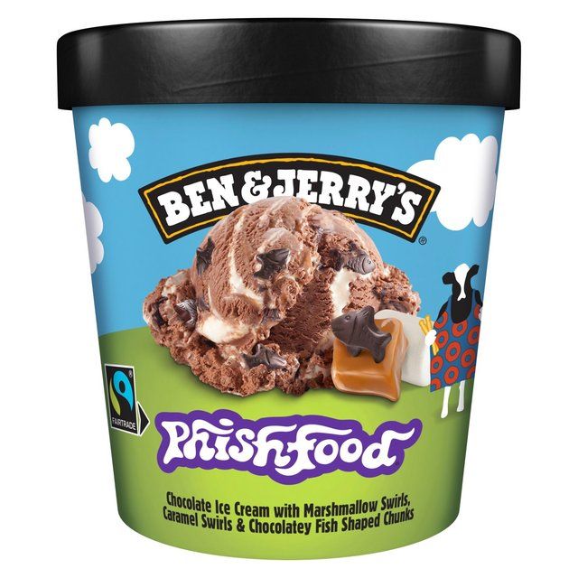 Ben & Jerry's Phish Food Chocolate & Marshmallow Ice Cream Tub   465ml