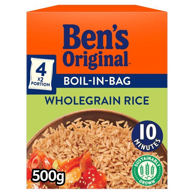 Ben's Original Boil In Bag Wholegrain Rice   4 x 125g