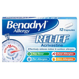 Benadryl Allergy Relief Capsules   12 per pack