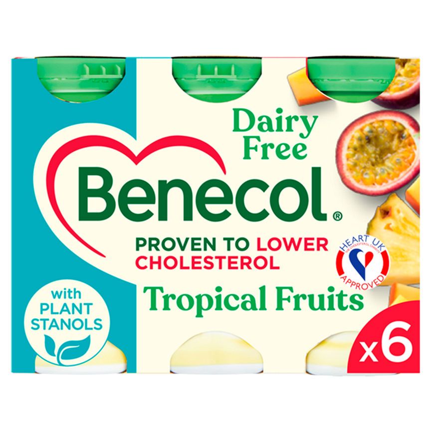 Benecol Dairy Free Tropical Fruits Yogurt Drink 6x65.5g