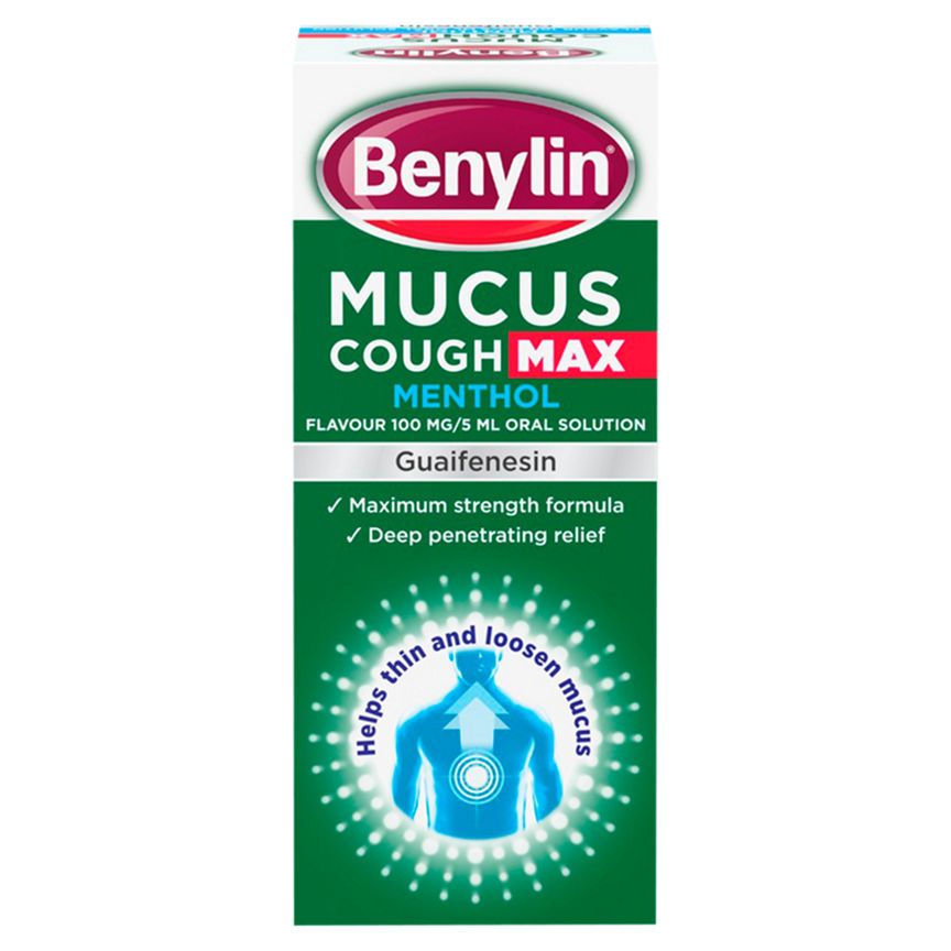 Benylin Mucus Cough Max Menthol Flavour