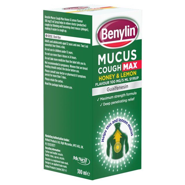 Benylin Mucus Cough Max Syrup - Honey & Lemon   300ml