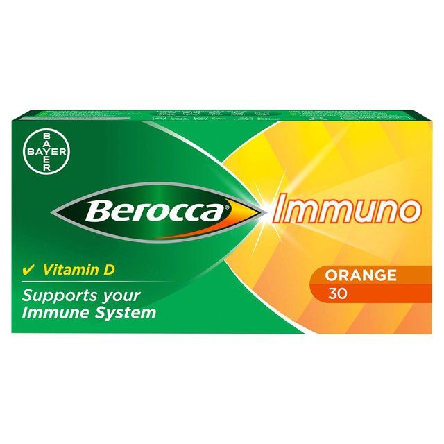 Berocca Immuno Orange Flavour Energy Immunity Vitamin Tablets   30 per pack