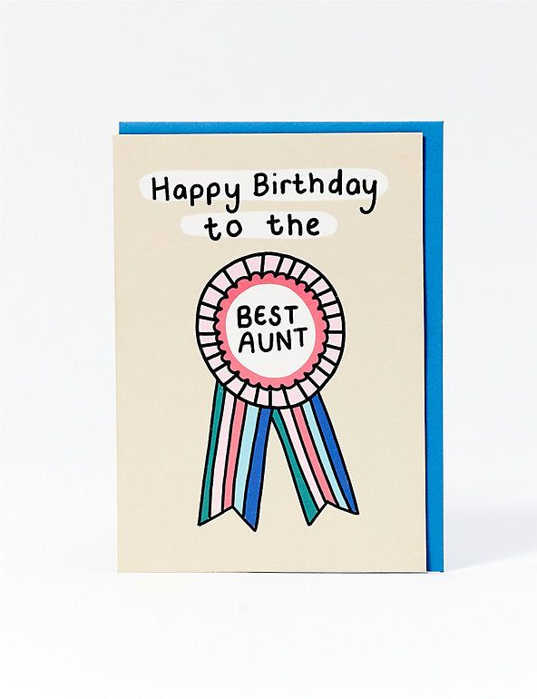 Best Aunt Rosette Birthday Card