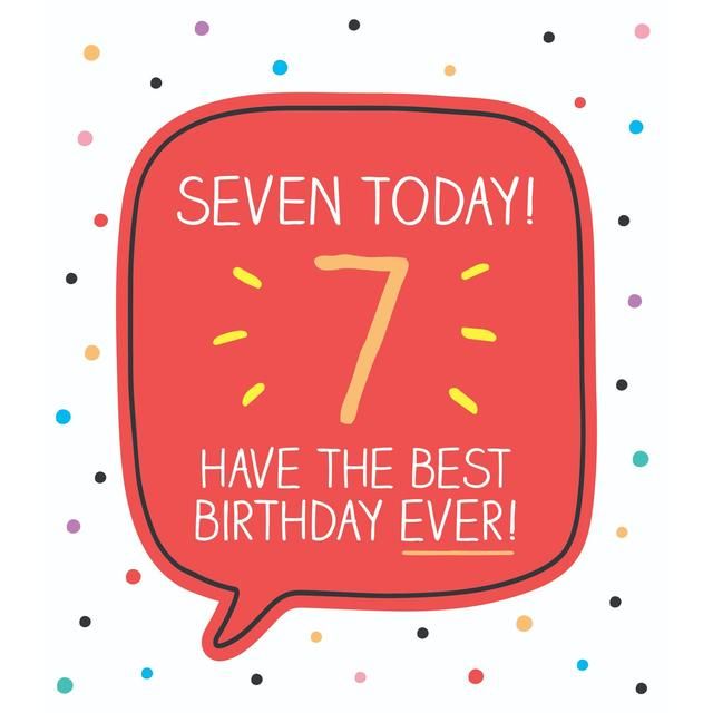 Best Birthday Ever 7th Birthday Card - McGrocer