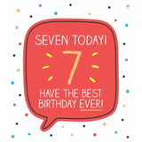 Best Birthday Ever 7th Birthday Card - McGrocer