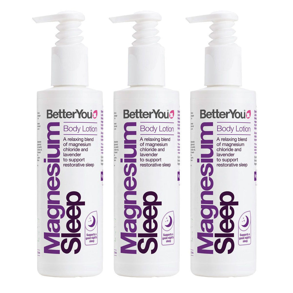 BetterYou Magnesium Sleep Lotion, 3 x 180ml