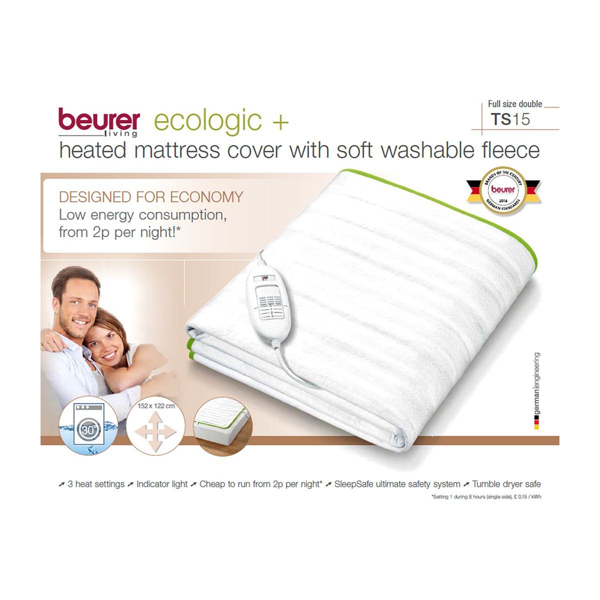 Beurer Ecologic+ Double Heated Blanket - McGrocer