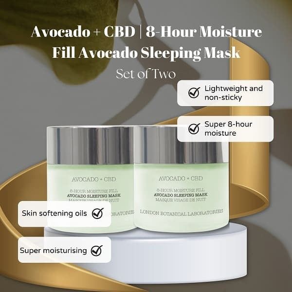 LBL 2 x Avocado+CBD Moisture Fill Avocado Sleeping Mask