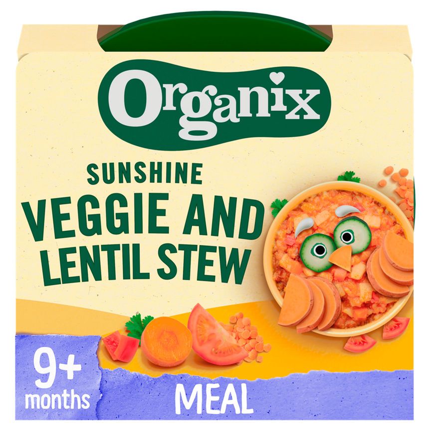 Organix 5 Sunshine Veggies with Red Lentils Organic Baby Food Baby Food ASDA   