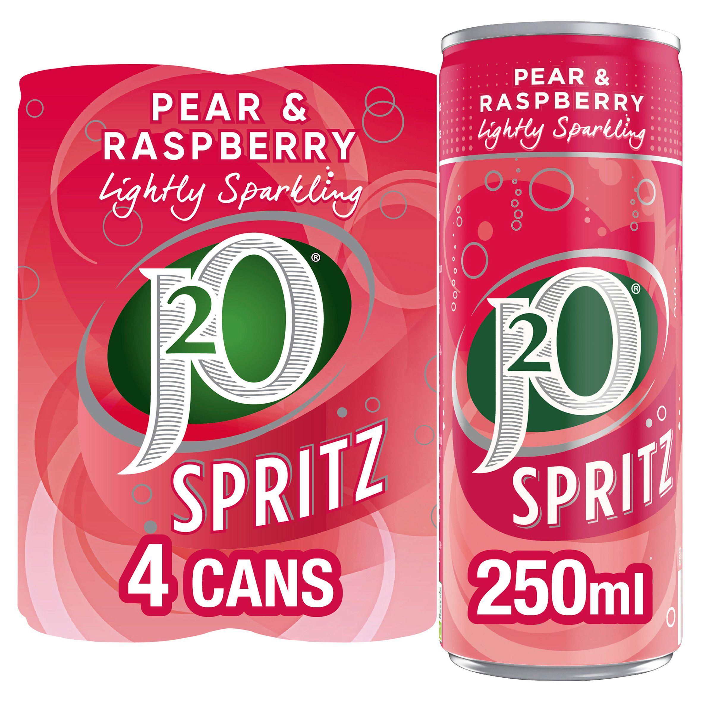 J2O Spritz Sparkling Pear &amp; Raspberry Cans 4x250ml