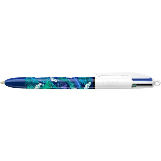 BIC 4 Colours Botanical Retractable Ballpoint Pens Pack of 5   5 per pack - McGrocer