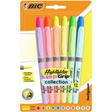 BIC Highlighter Grip Pack of 12   12 per pack