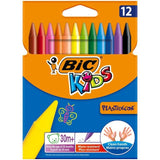 BIC Kids Plastidecor Crayons Wallet of 12   12 per pack