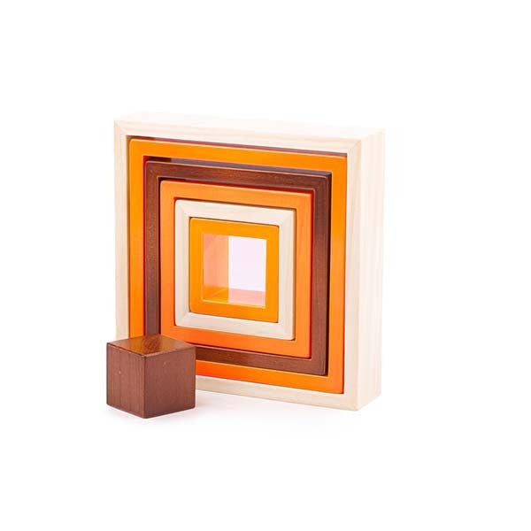 Bigjigs Toys 7 Wooden Stacking Squares - McGrocer