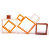 Bigjigs Toys 7 Wooden Stacking Squares - McGrocer