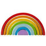 Bigjigs Toys Small Wooden Stacking Rainbow Toy