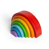 Bigjigs Toys Small Wooden Stacking Rainbow Toy