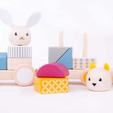 Bigjigs Toys Wooden Activity Pull Along Train - McGrocer