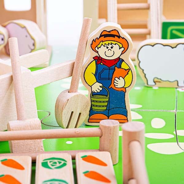 Bigjigs Toys Wooden Farm Playset - McGrocer