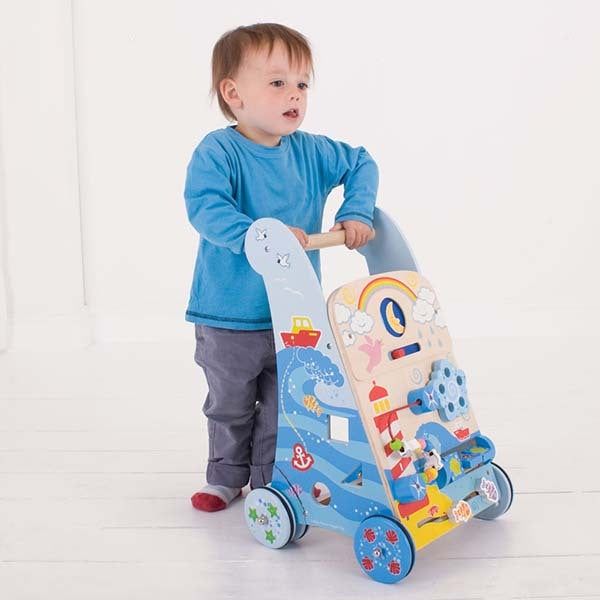 Bigjigs Toys Wooden Marine Activity Walker