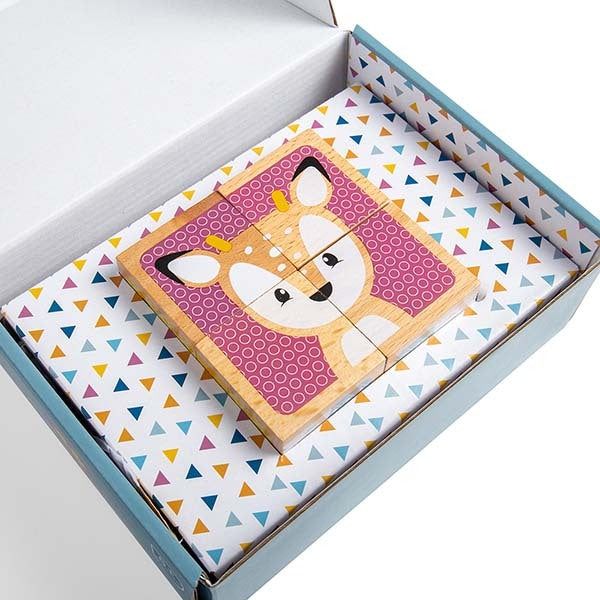 Bigjigs Toys Woodland Cube Puzzle - McGrocer