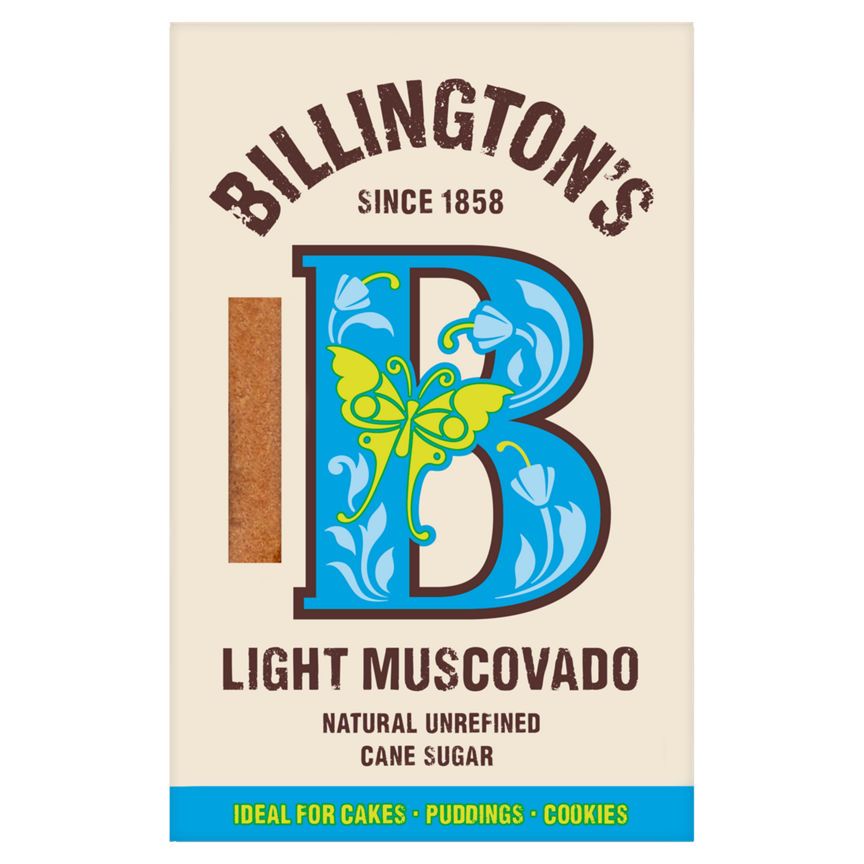 Billington's Light Muscovado Natural Unrefined Cane Sugar