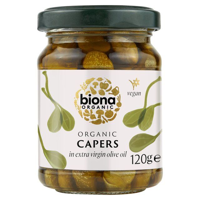 Biona Organic Capers in Extra Virgin Olive Oil   120g