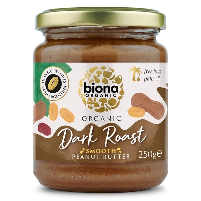 Biona Organic Hi Oleic Dark Roast Smooth Peanut Butter   250g