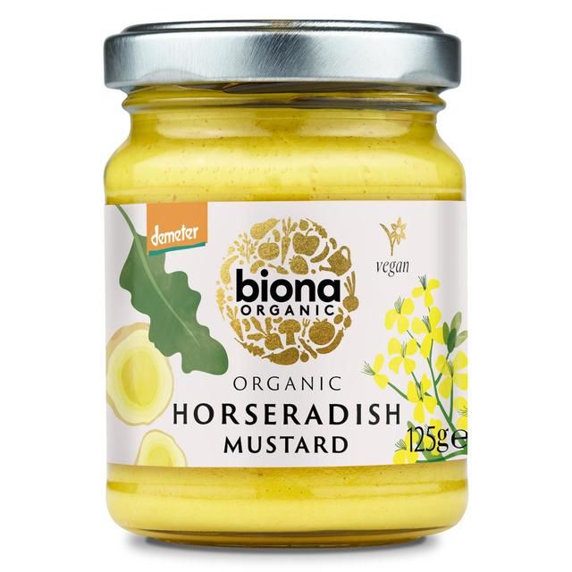 Biona Organic Horseradish Mustard   125g