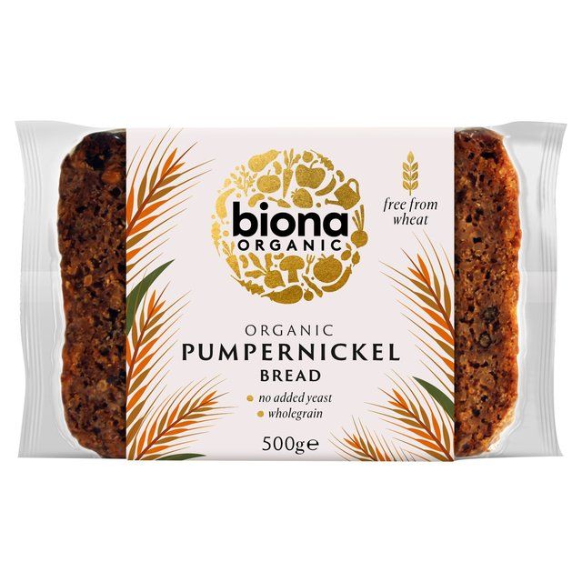 Biona Organic Pumpernickel Bread Sliced   500g