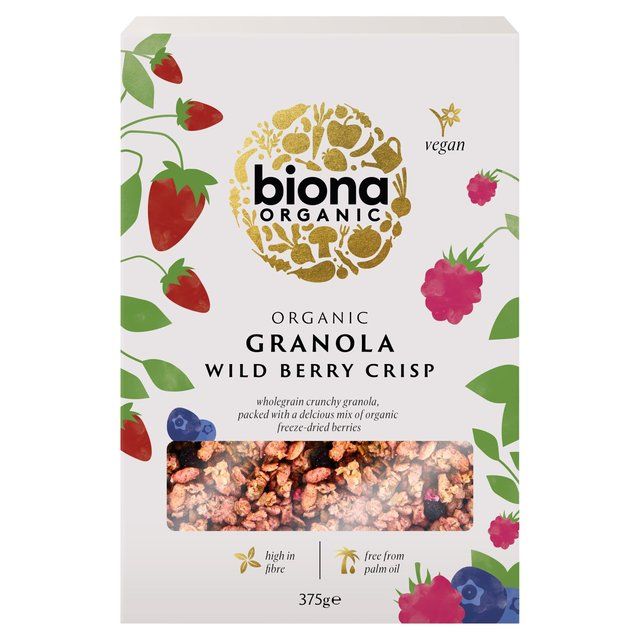 Biona Organic Wild Berry Crispy Granola   375g - McGrocer