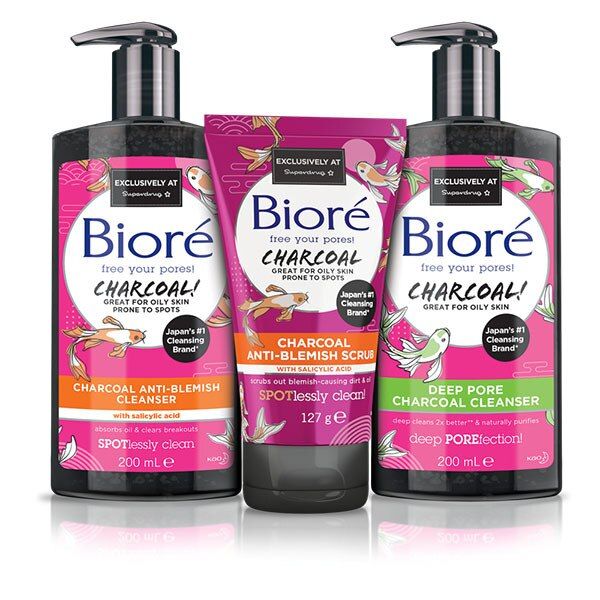 Biore Charcoal Anti-Blemish Cleanser 200ml