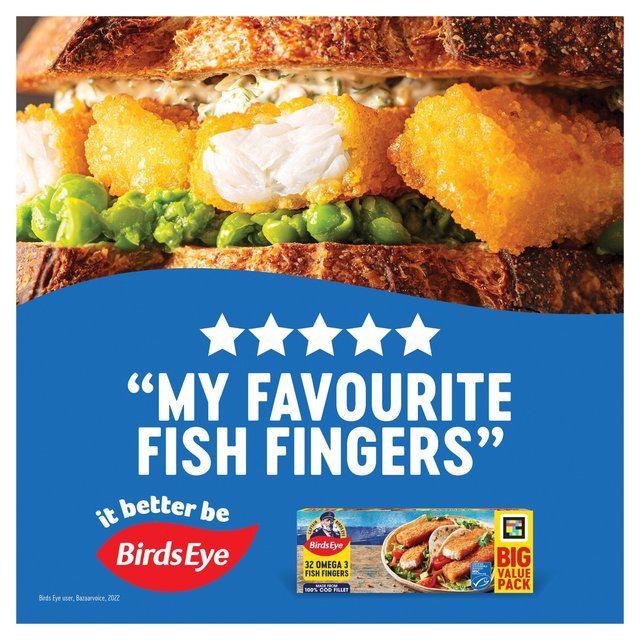 Birds Eye 30 MSC Breaded Omega 3 Fish Fingers   840g - McGrocer