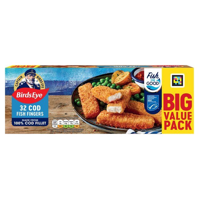 Birds Eye 32 MSC Breaded Cod Fish Fingers   896g - McGrocer