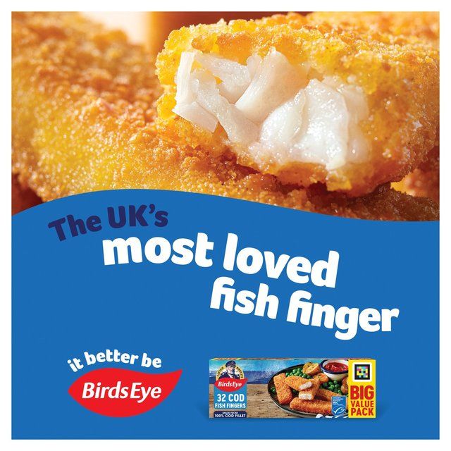Birds Eye 32 MSC Breaded Cod Fish Fingers   896g - McGrocer