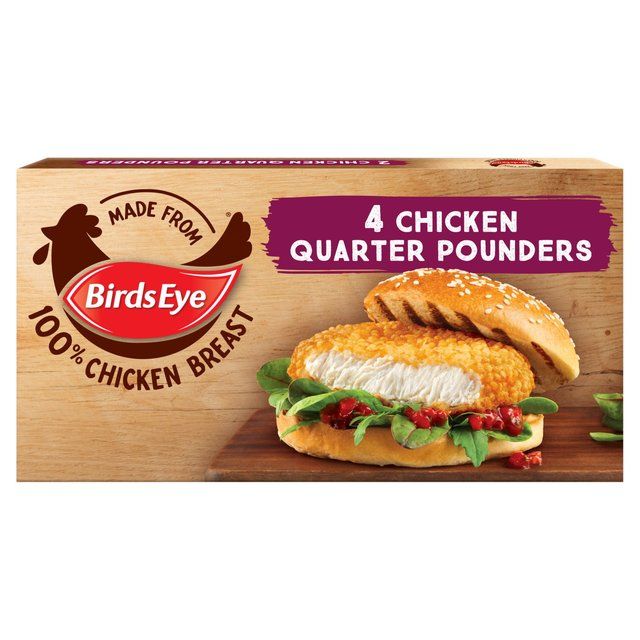 Birds Eye 4 Chicken Quarter Pounders Burgers   454g - McGrocer